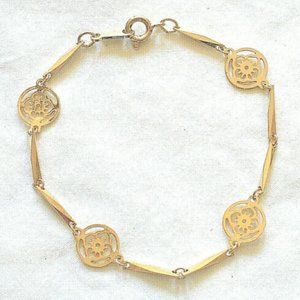 Avon "Flowerlace" Chain Bracelet Size Large (7-1/4